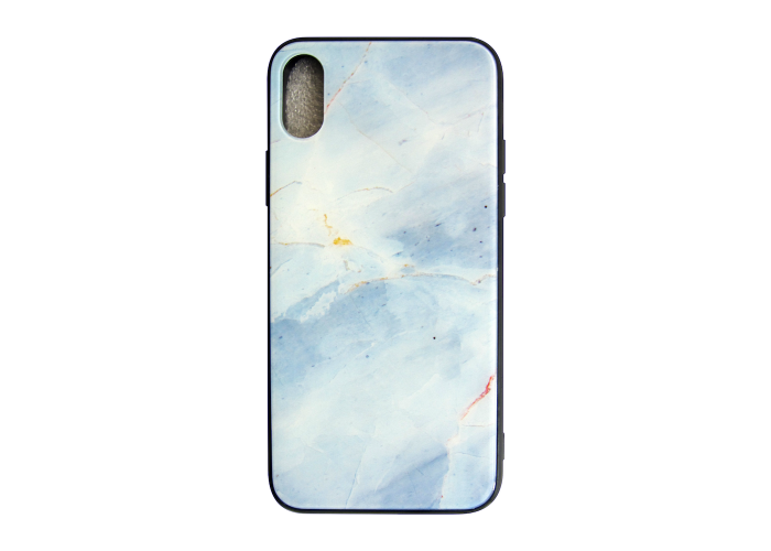 Чехол Glass Case для iPhone с мраморным принтом
