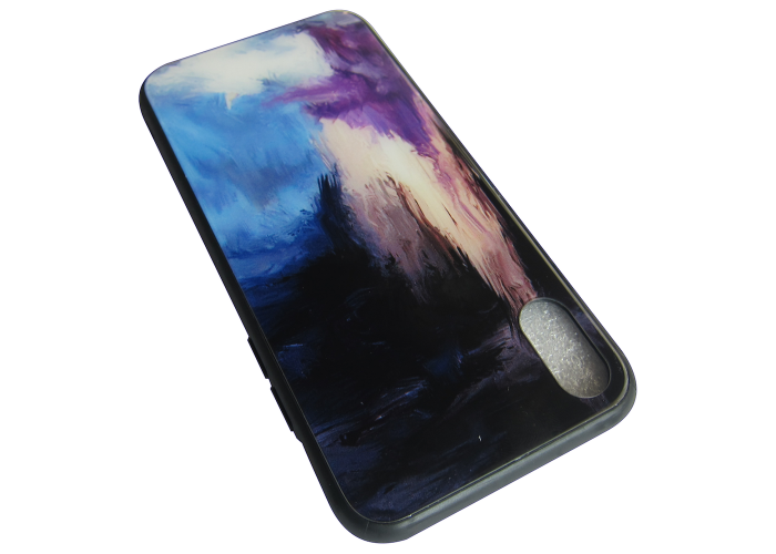 Чехол Glass Case для iPhone краски