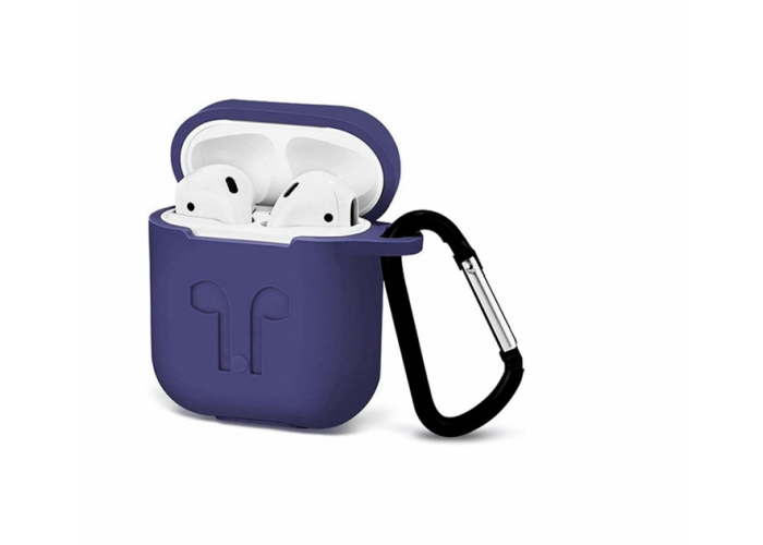 Силиконовый Soft touch чехол для AirPods Midnight Blue (Темно-Синий)