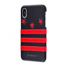 Чехол для iPhone X / Xs Givenchy stars "три красные звезды"