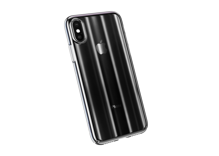 Черно - Прозрачный пластиковый чехол Baseus Aurora Case для iPhone Xs Max