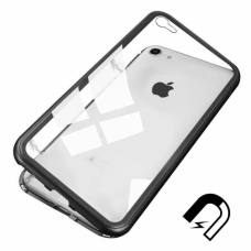 Чехол Shockproof Magnetic Metal Gorilla Tempered Glass Case Cover для iPhone 7/8 Черный