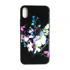 Чехол Glass Case для iPhone Flowers