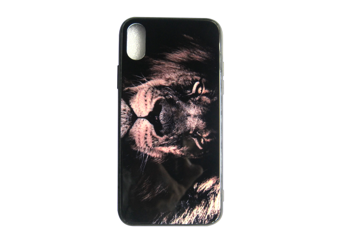 Чехол Glass Case для iPhone Lion
