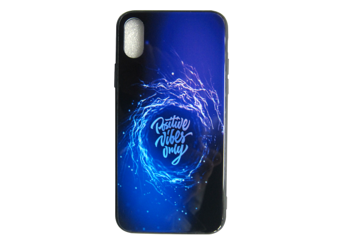 Чехол Glass Case для iPhone Positive vibes