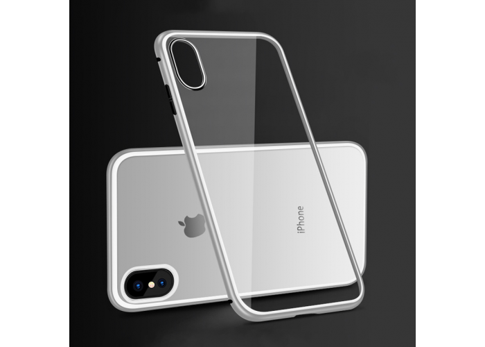Чехол Magnetic для iPhone X / Xs Серебряный