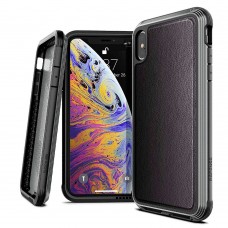 Противоударный чехол X-Doria Defense Lux Black Leather для iPhone XS Max