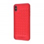 Чехол для iPhone Xr Polo Ravel (Leather) красный