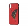 Чехол для iPhone X / Xs WK design красный "бабочка"