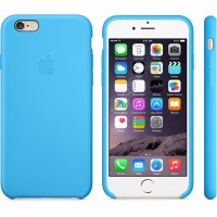 Силиконовый чехол Apple Silicone case Blue для iPhone 6 Plus /6s Plus (копия)