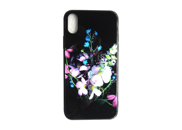 Чехол Glass Case для iPhone Flowers