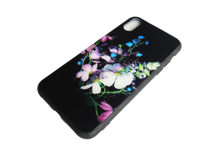 Чехол Glass Case для iPhone Flowers