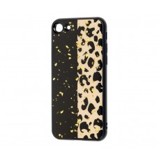 Чехол для iPhone 7 / 8 Leo Confetti "черно розовый леопард"