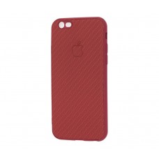 Чехол для iPhone 6 carbon темно-красный