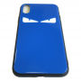 Чехол Glass Case для iPhone Blue Monster