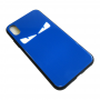 Чехол Glass Case для iPhone Blue Monster
