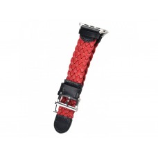 Кожаный ремешок для Apple Watch 38/40 mm Weave Buckle Red