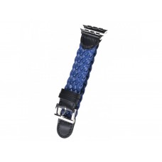 Кожаный ремешок для Apple Watch 38/40 mm Weave Buckle Blue