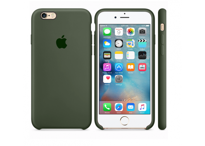 Силиконовый чехол Apple Silicone case Dark Olive для iPhone 6 Plus /6s Plus (копия)