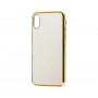 Чехол для iPhone X glass зеркало "золотистый"