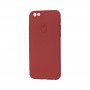 Чехол для iPhone 6 carbon темно-красный