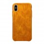 Чехол Jisoncase для iPhone X / Xs Leather Light Brown