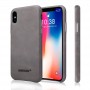 Чехол Jisoncase для iPhone X / Xs Leather Gray