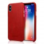 Чехол Jisoncase для iPhone X / Xs Leather Red