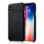 Чехол Jisoncase для iPhone X / Xs Leather Light Black