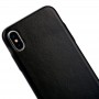 Чехол Jisoncase для iPhone X / Xs Leather Light Black