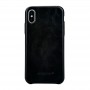 Чехол Jisoncase для iPhone X / Xs Leather Light Black