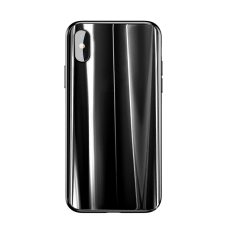 Чехол Baseus Laser Luster Glass Case для iPhone X/XS ( черный )
