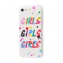 Силиконовый чехол для iPhone 7/8 Lovely "GIRLS"