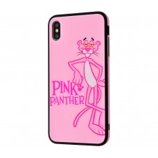 Чехол для iPhone X / XS Glass "Pink Panther"