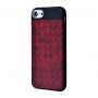 Чехол для iPhone 7 Leather design case бордовый