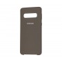Силиконовый чехол для Samsung Galaxy S10 Silky Темно-оливковый