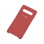 Силиконовый чехол для Samsung Galaxy S10 Silky Темно-красный