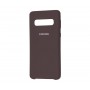 Силиконовый чехол для Samsung Galaxy S10 Silky Темно-коричневый
