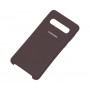 Силиконовый чехол для Samsung Galaxy S10 Silky Темно-коричневый