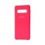Силиконовый чехол для Samsung Galaxy S10 Silky Темно-розовый