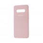 Силиконовый чехол для Samsung Galaxy S10+ Бледно-розовый