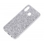 Чехол для Samsung Galaxy A30 Shining Sparkles с блестками серебристый