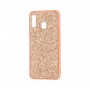 Чехол для Samsung Galaxy A30 Shining Sparkles с блестками розово-золотой