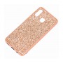 Чехол для Samsung Galaxy A30 Shining Sparkles с блестками розово-золотой