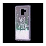 Чехол для Samsung Galaxy A8 2018 блестки вода "Yes You Can"