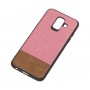 Чехол Hard Textile для Samsung Galaxy J6 2018 Розово-коричневый