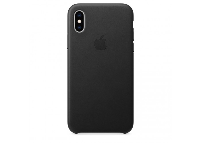 Кожаный чехол Apple Leather Case Black для iPhone X / Xs