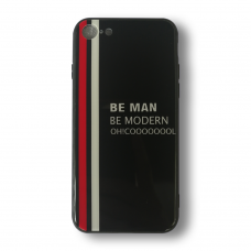 Чехол для iPhone 7/8 Glass "Be man"