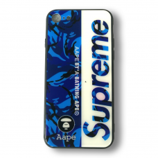 Чехол для iPhone 7/8 Glass "Supreme" Blue