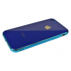 Чехол для iPhone 7/8 Glass Logo Case Blue (Синий)